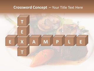 Plate Potato Asparagus PowerPoint Template