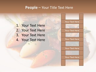 Plate Potato Asparagus PowerPoint Template