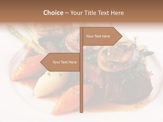 Plate Potato Asparagus PowerPoint Template