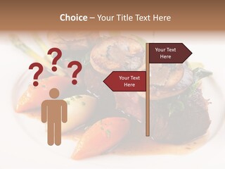 Plate Potato Asparagus PowerPoint Template