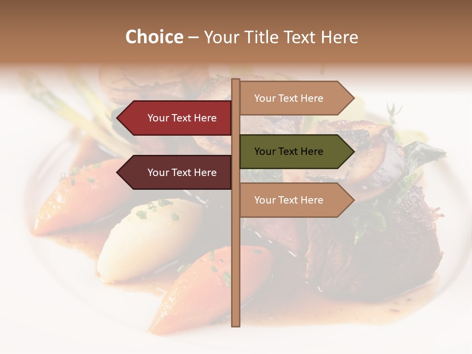 Plate Potato Asparagus PowerPoint Template