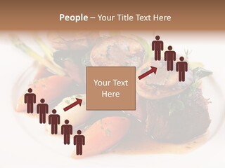 Plate Potato Asparagus PowerPoint Template
