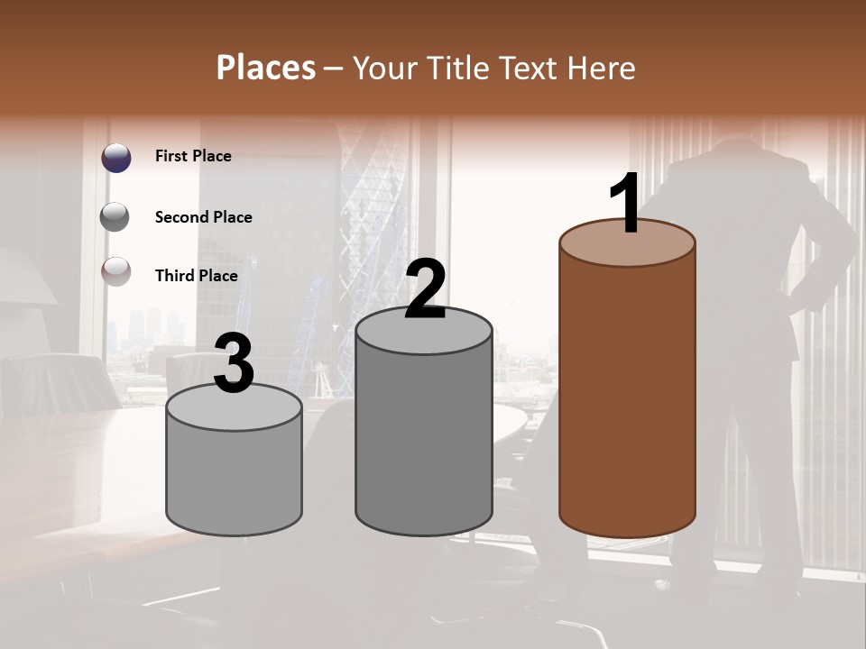 Cup Chairs Waiting PowerPoint Template