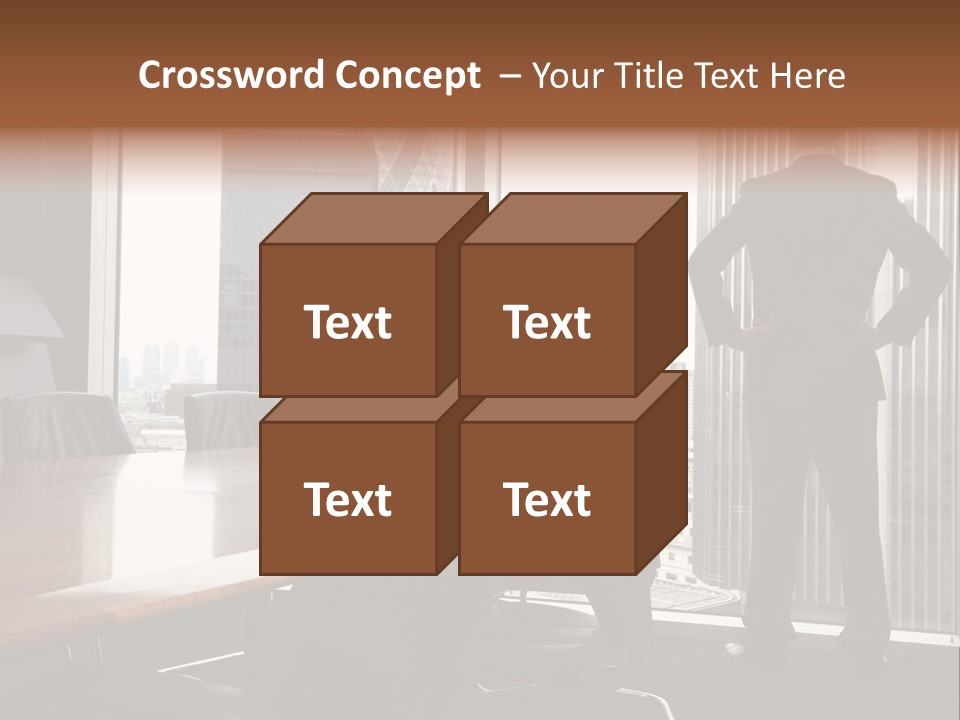 Cup Chairs Waiting PowerPoint Template