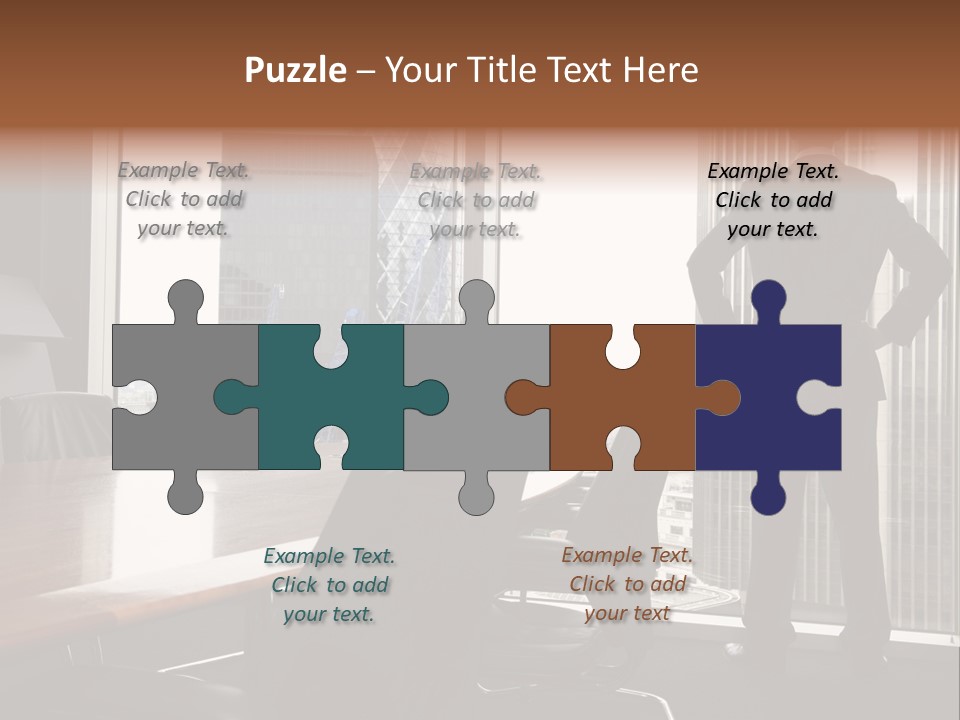 Cup Chairs Waiting PowerPoint Template