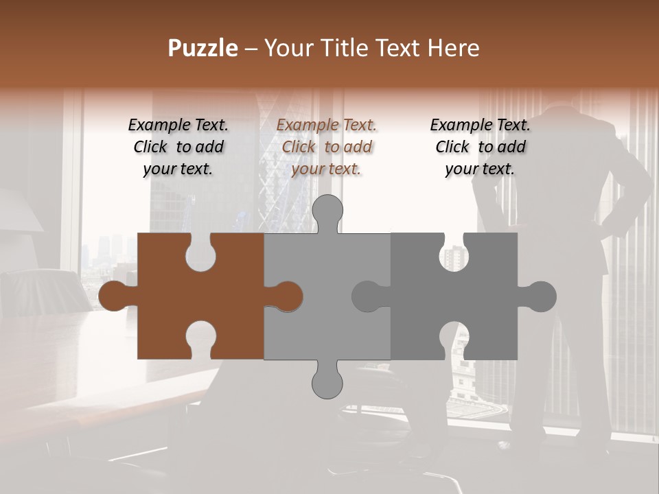 Cup Chairs Waiting PowerPoint Template