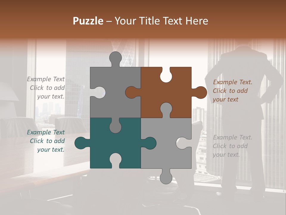 Cup Chairs Waiting PowerPoint Template