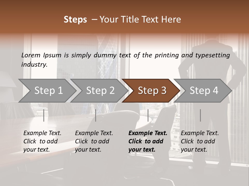 Cup Chairs Waiting PowerPoint Template