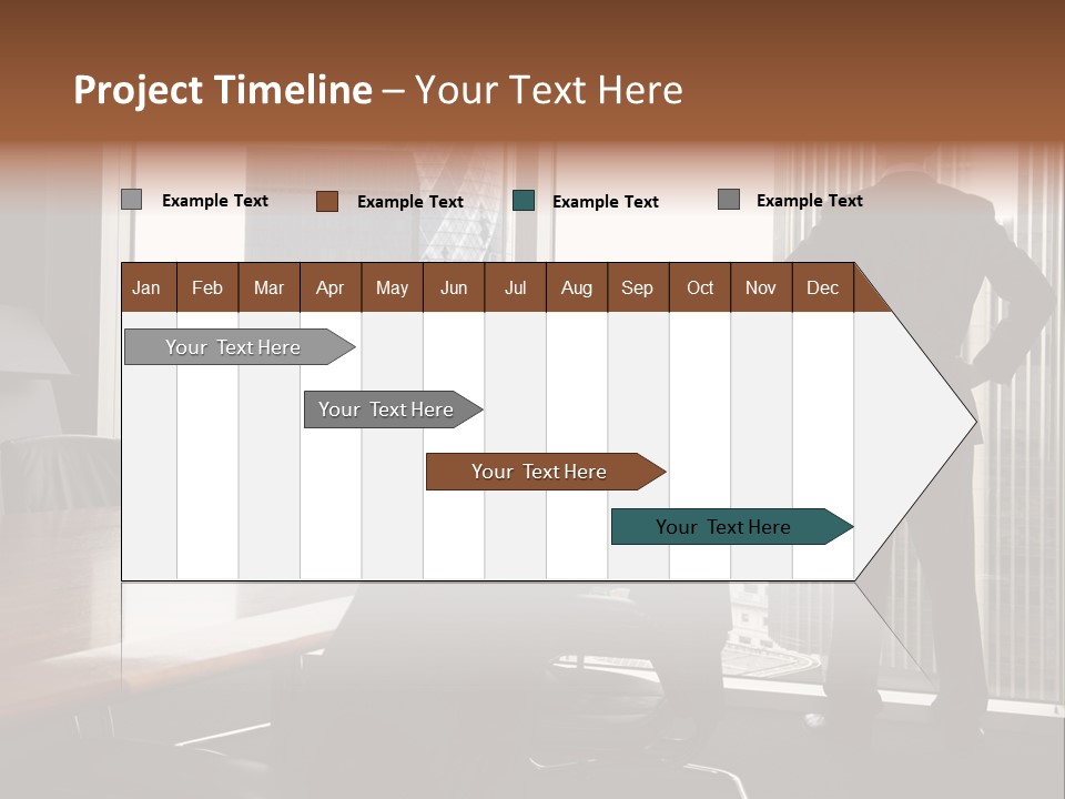 Cup Chairs Waiting PowerPoint Template