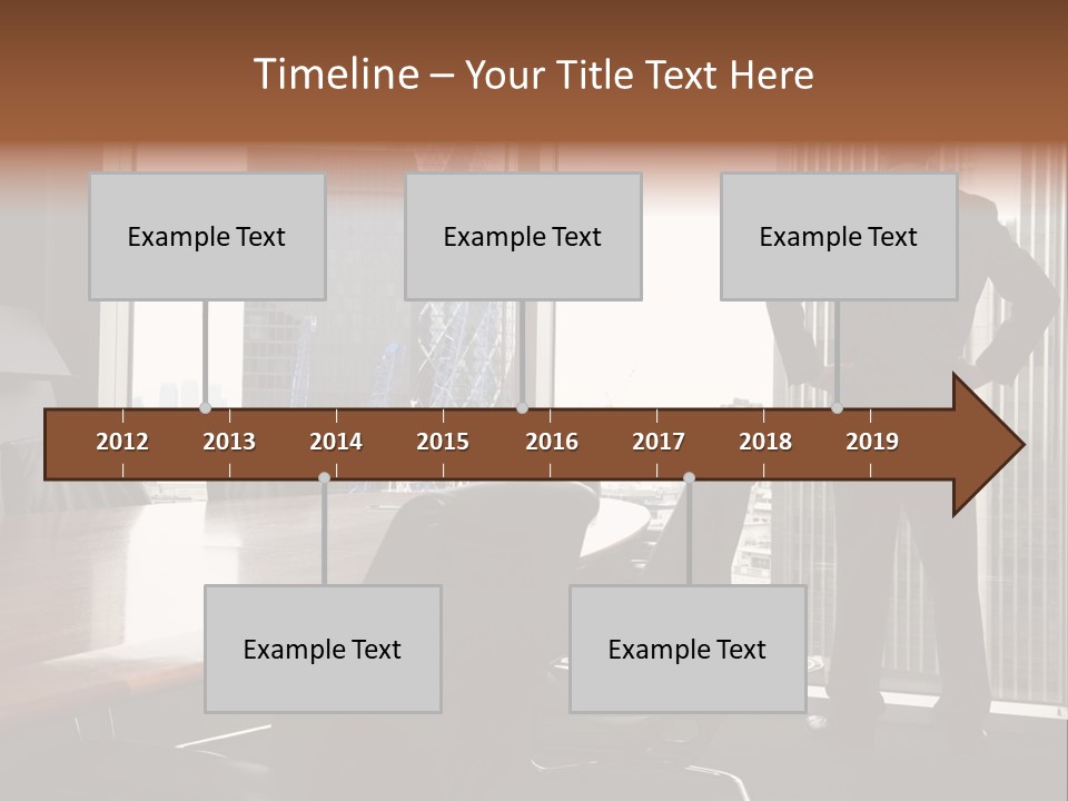 Cup Chairs Waiting PowerPoint Template