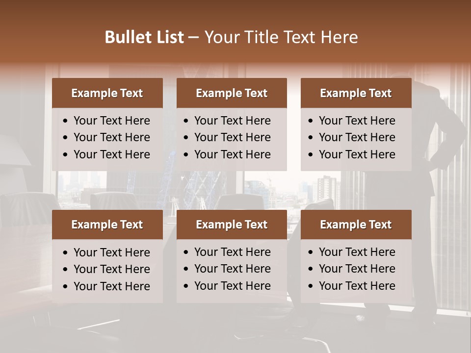 Cup Chairs Waiting PowerPoint Template