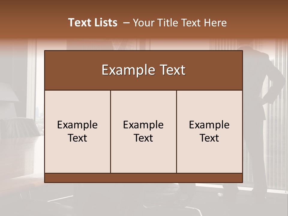 Cup Chairs Waiting PowerPoint Template