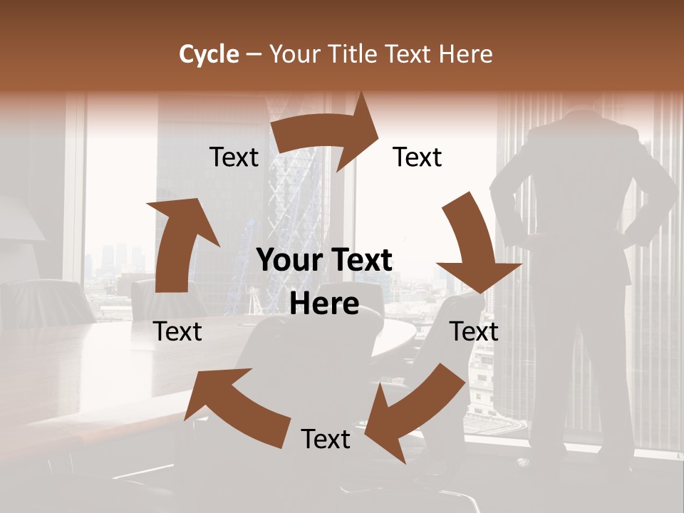 Cup Chairs Waiting PowerPoint Template