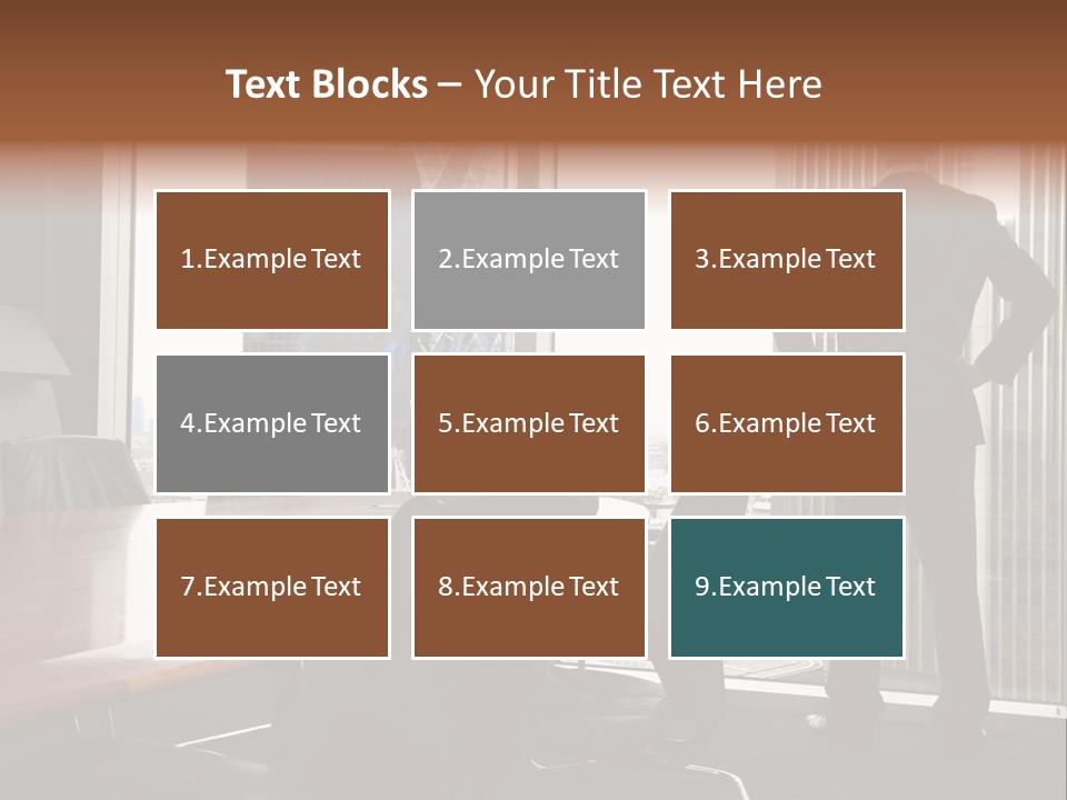 Cup Chairs Waiting PowerPoint Template