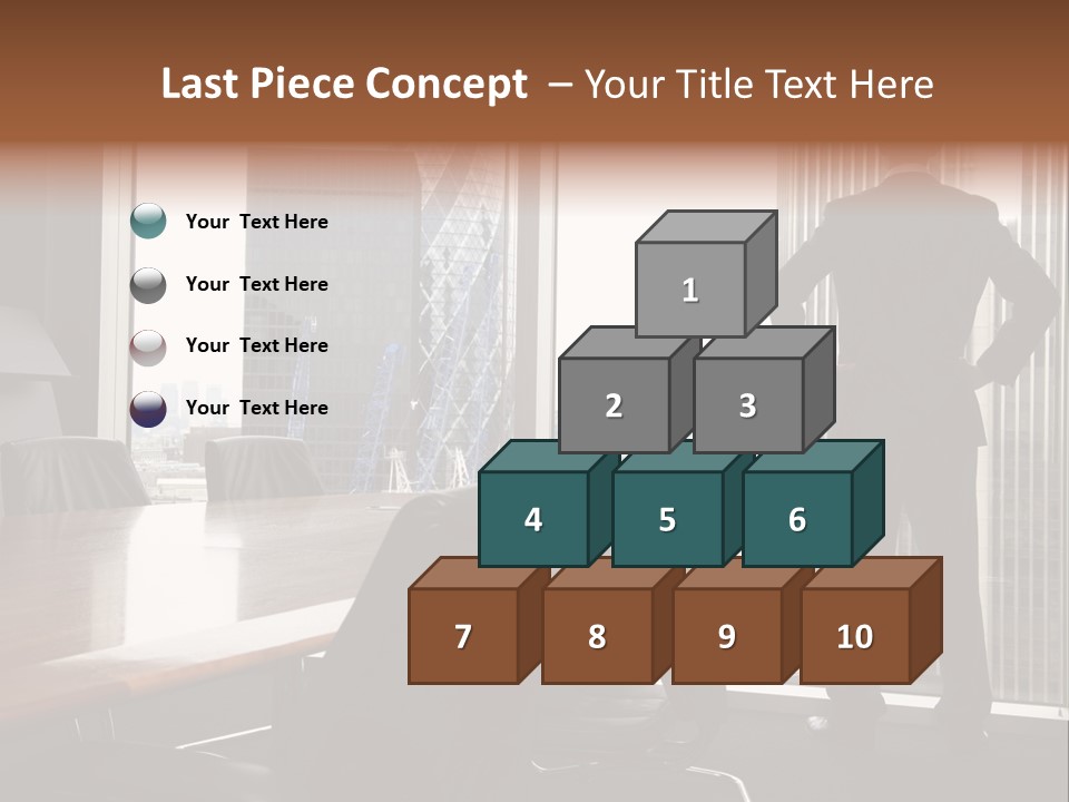 Cup Chairs Waiting PowerPoint Template