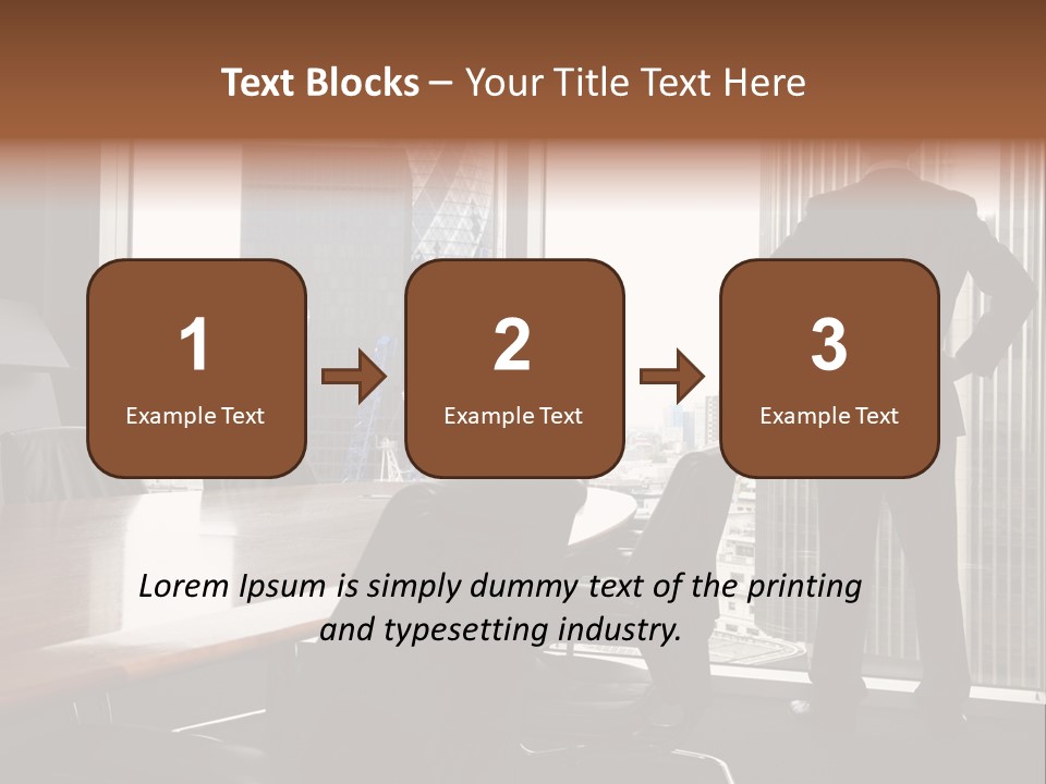Cup Chairs Waiting PowerPoint Template