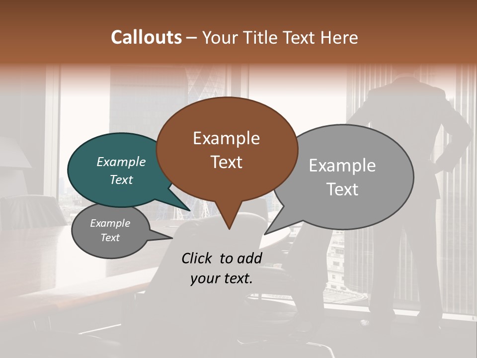 Cup Chairs Waiting PowerPoint Template