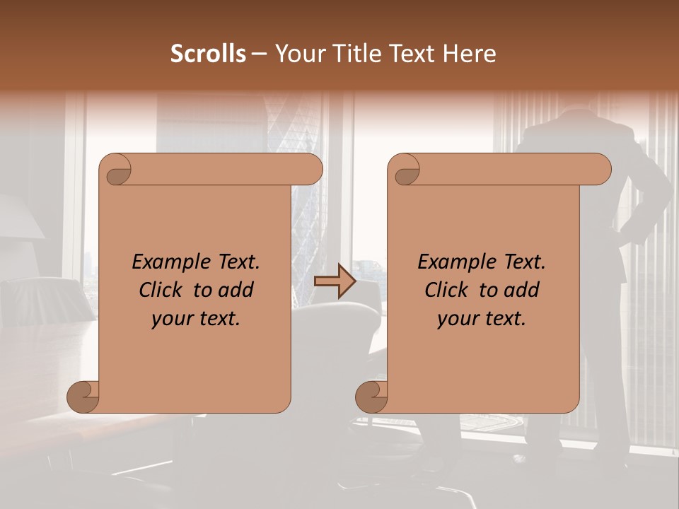 Cup Chairs Waiting PowerPoint Template