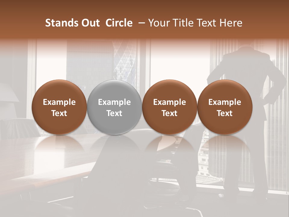 Cup Chairs Waiting PowerPoint Template