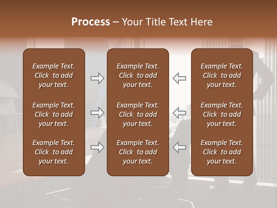 Cup Chairs Waiting PowerPoint Template