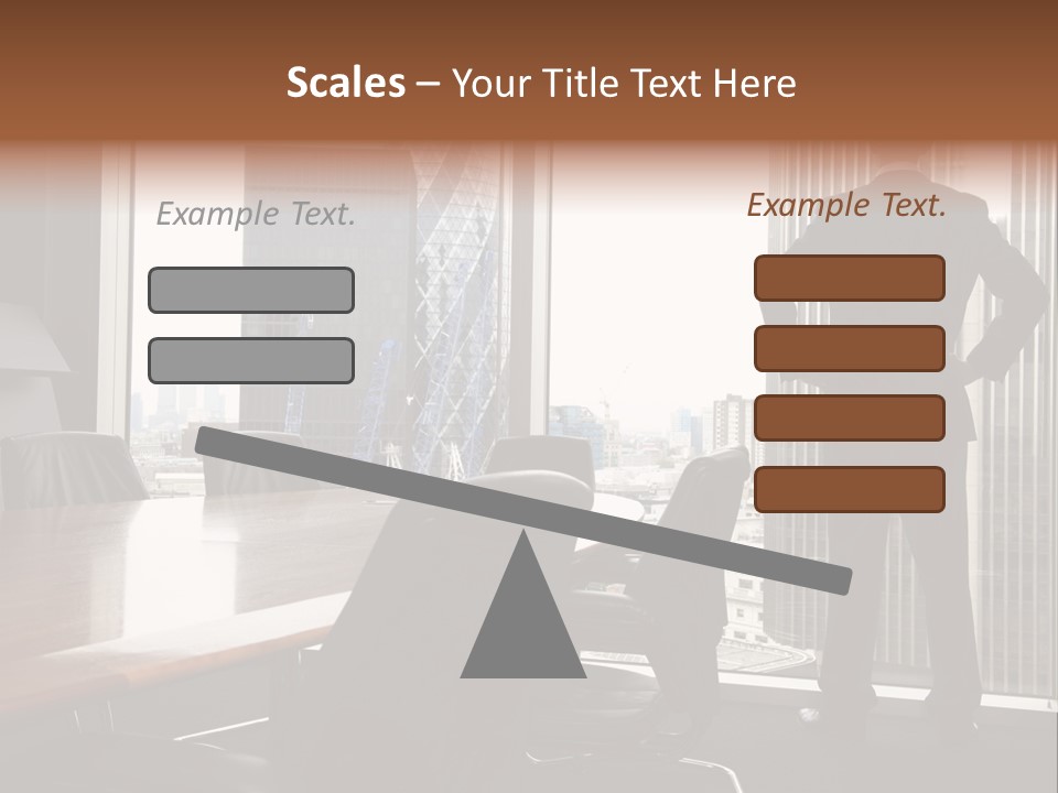 Cup Chairs Waiting PowerPoint Template