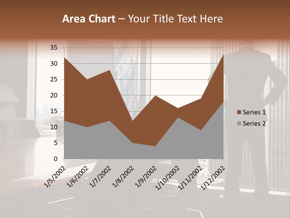 Cup Chairs Waiting PowerPoint Template