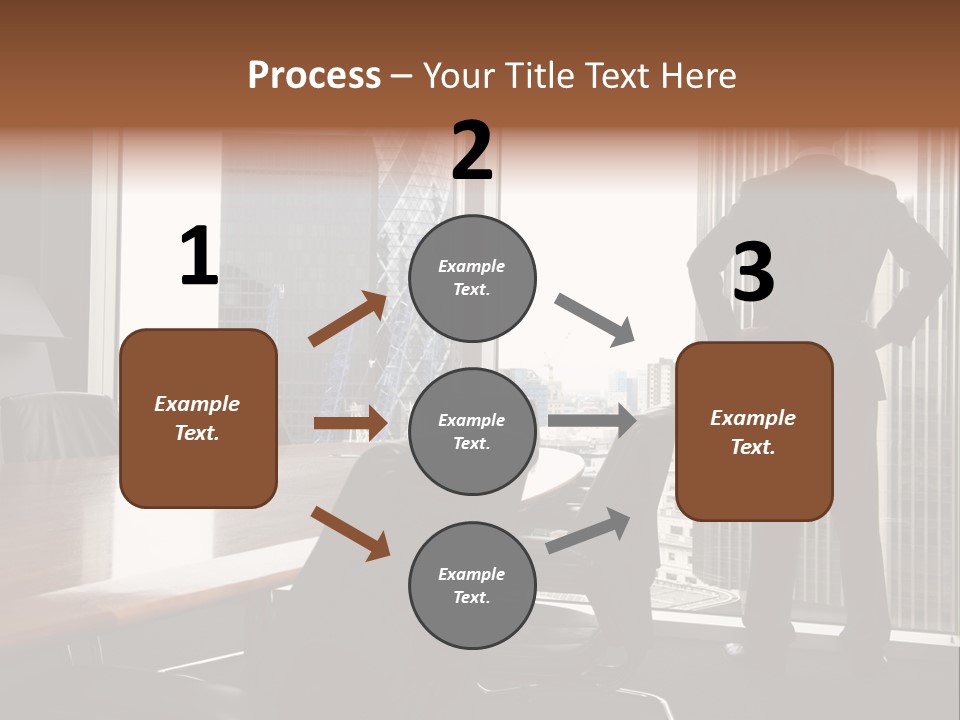 Cup Chairs Waiting PowerPoint Template