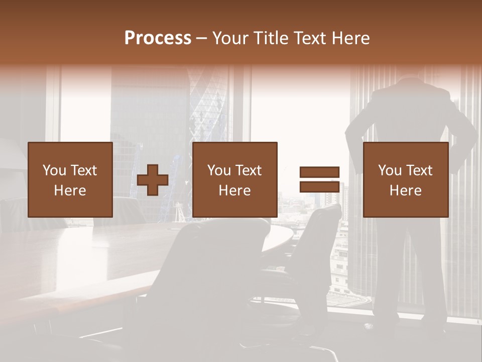 Cup Chairs Waiting PowerPoint Template