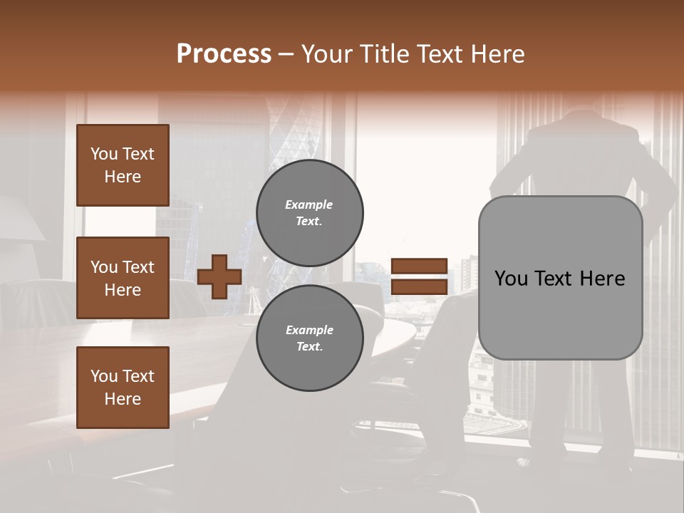 Cup Chairs Waiting PowerPoint Template