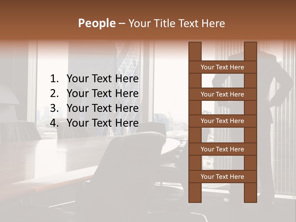 Cup Chairs Waiting PowerPoint Template