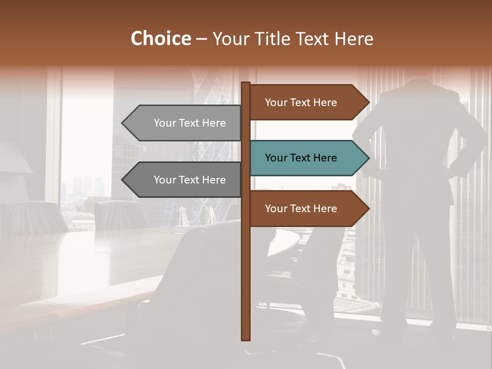 Cup Chairs Waiting PowerPoint Template