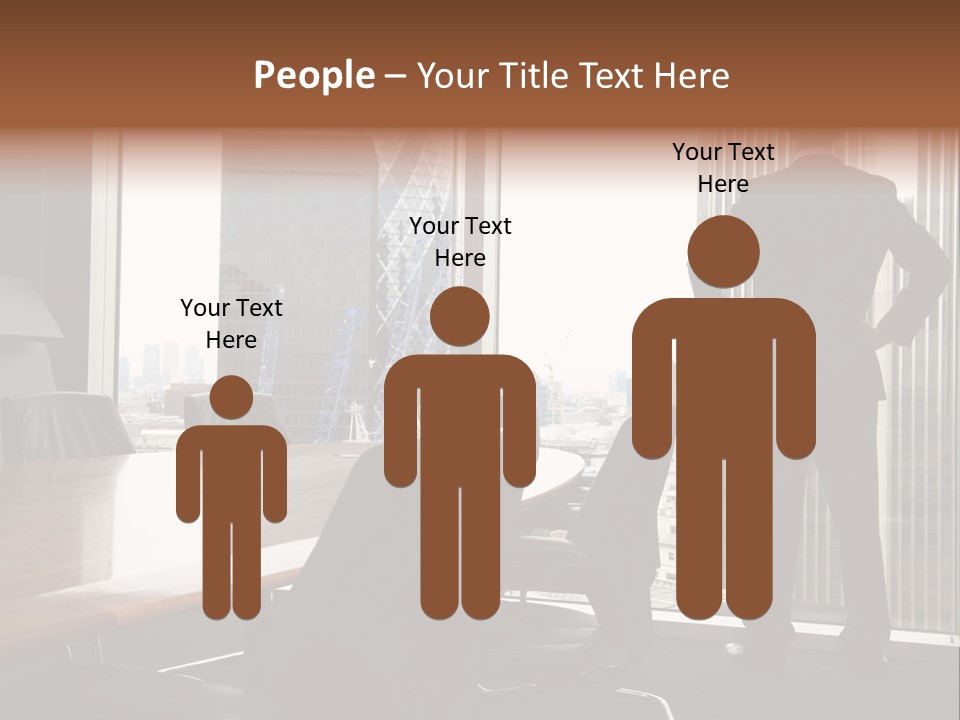 Cup Chairs Waiting PowerPoint Template