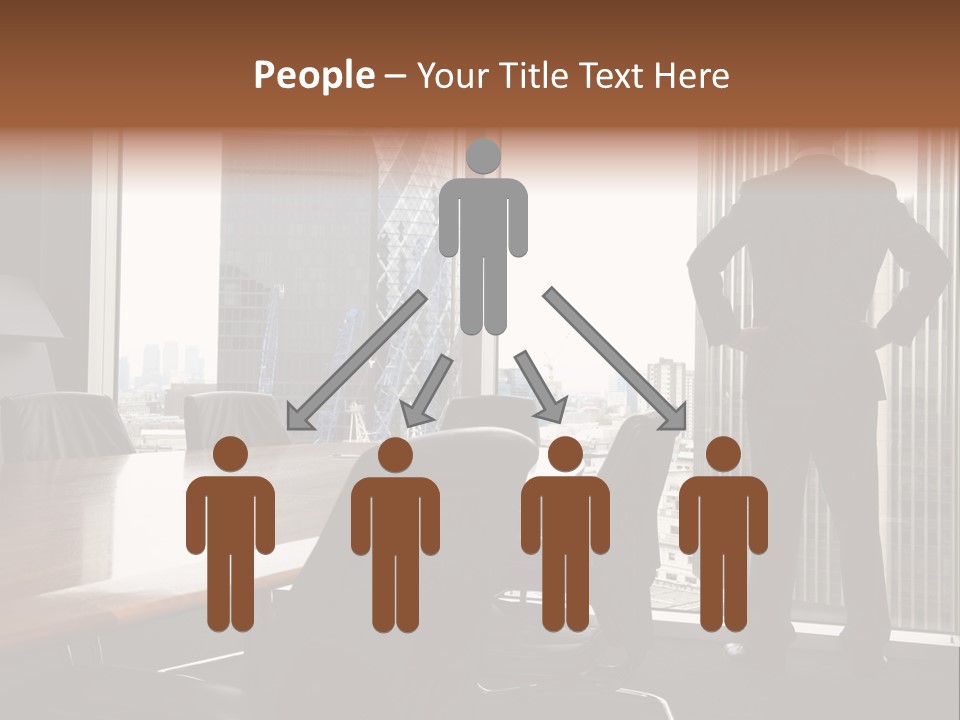 Cup Chairs Waiting PowerPoint Template