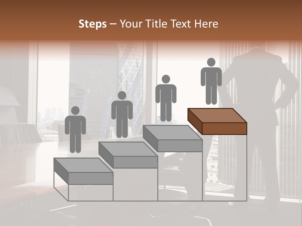 Cup Chairs Waiting PowerPoint Template