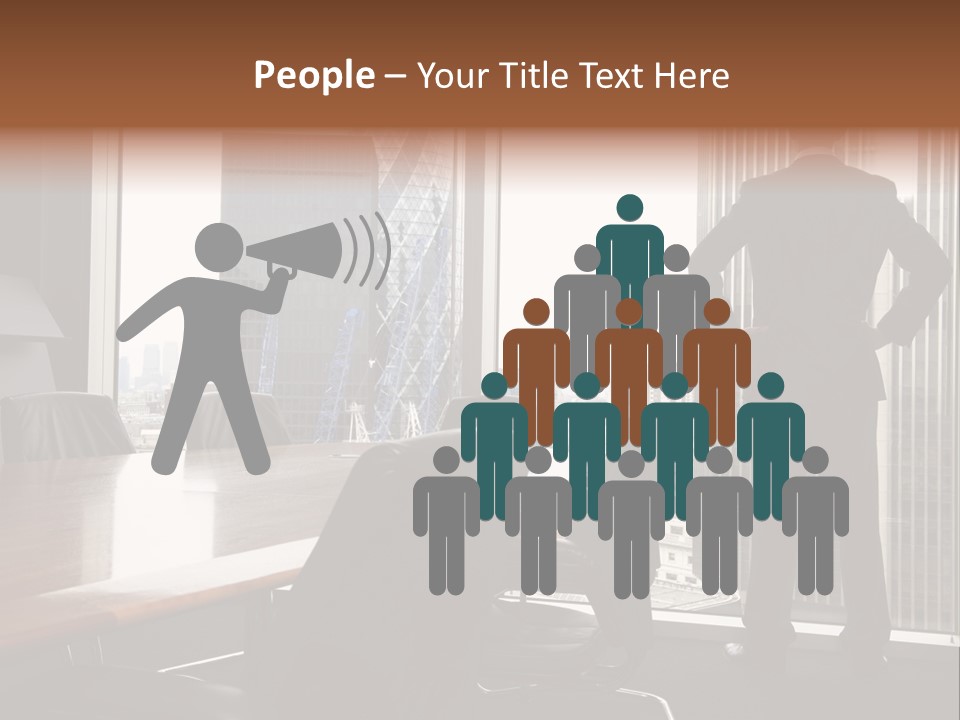 Cup Chairs Waiting PowerPoint Template