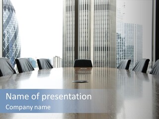 Empty Conference Reflection PowerPoint Template