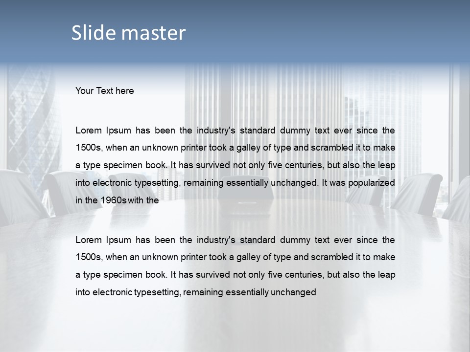 Empty Conference Reflection PowerPoint Template