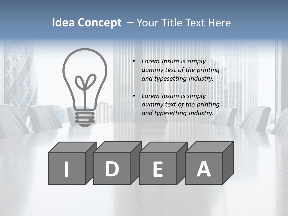 Empty Conference Reflection PowerPoint Template