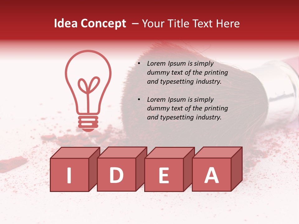 Makeup Feminine Shadow PowerPoint Template