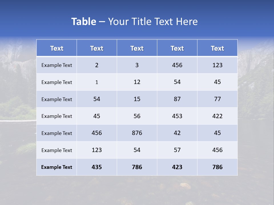 National Sky Mountain PowerPoint Template