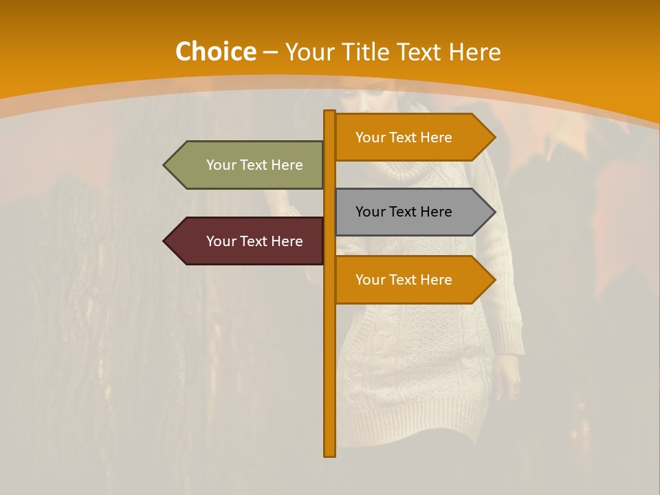 Lady Wood Cute PowerPoint Template