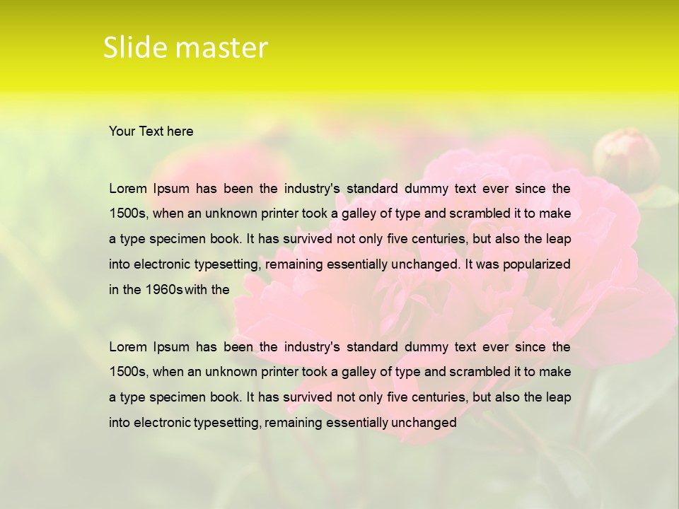 Arrangement Bunch Petal PowerPoint Template