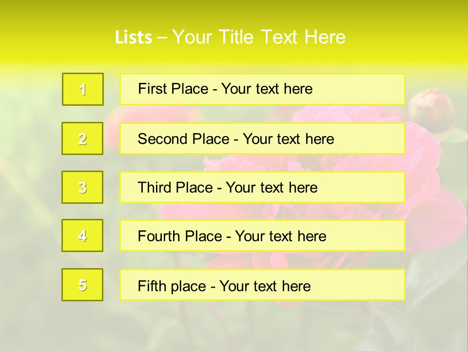 Arrangement Bunch Petal PowerPoint Template