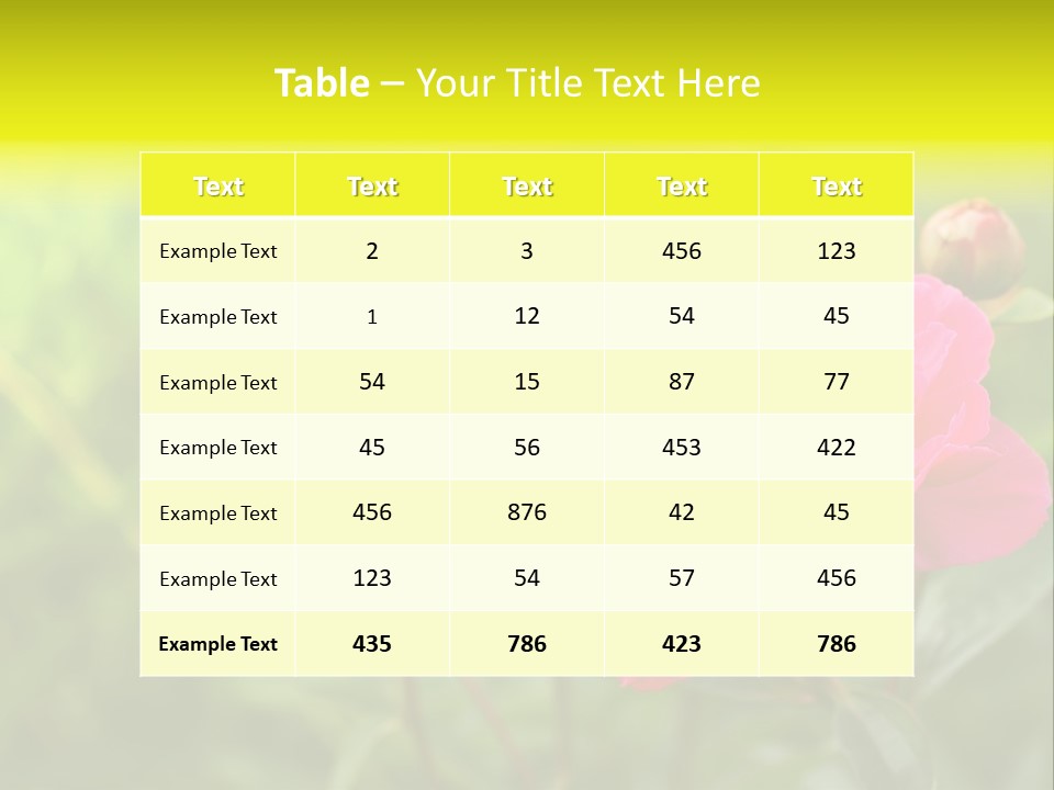 Arrangement Bunch Petal PowerPoint Template