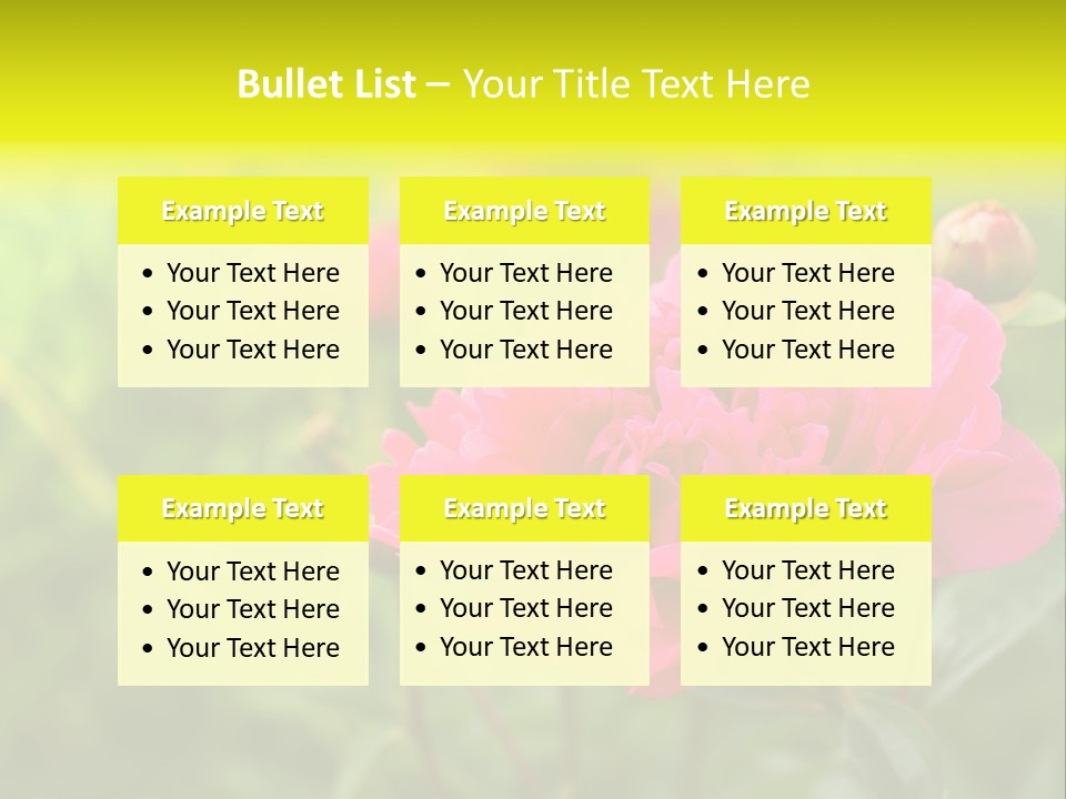 Arrangement Bunch Petal PowerPoint Template
