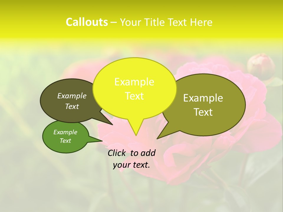 Arrangement Bunch Petal PowerPoint Template