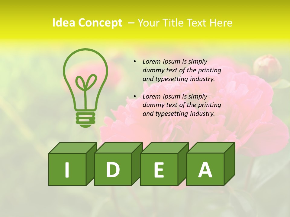 Arrangement Bunch Petal PowerPoint Template