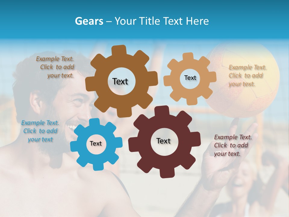 People Group Cheering PowerPoint Template