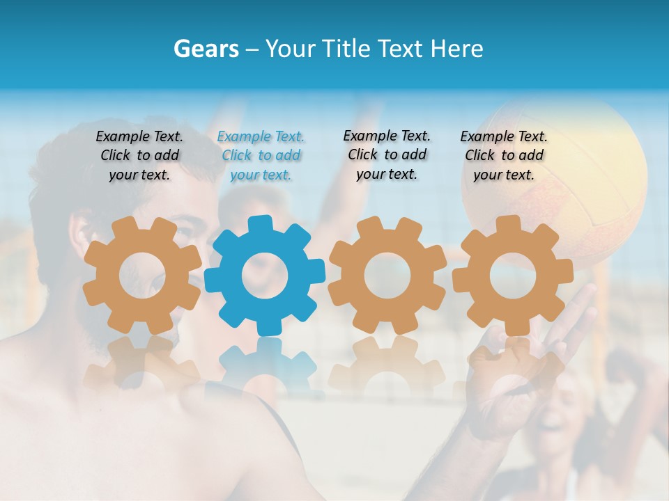 People Group Cheering PowerPoint Template