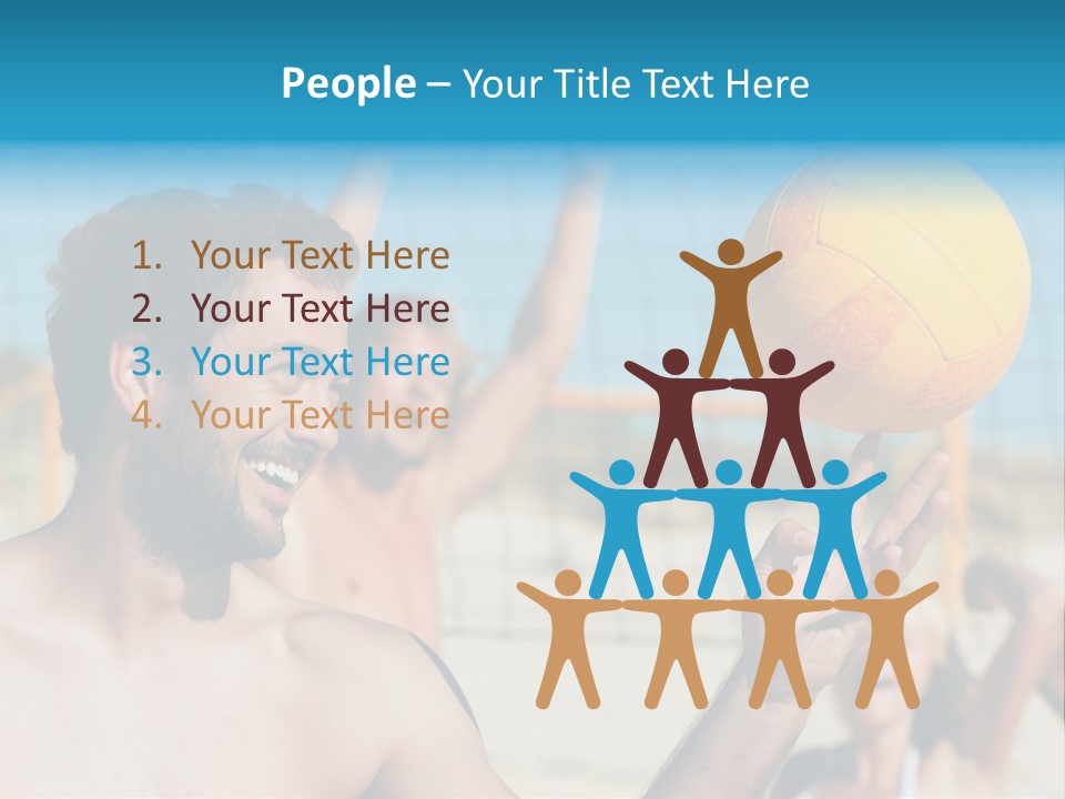 People Group Cheering PowerPoint Template